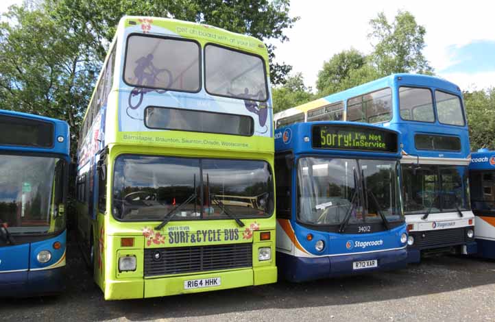 Stagecoach Devon Volvo Olympian Northern Counties 16164 & Dennis Dart SLF Alexander ALX200 34012